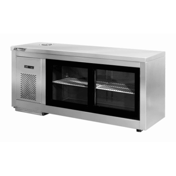 Direct cooling double glass sliding door wall cabinet