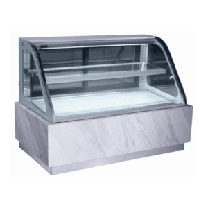 Double layer double arc cake display cabinet