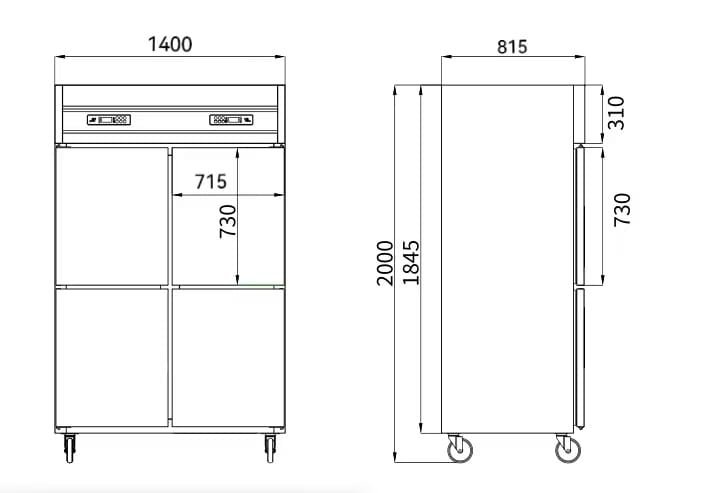 Euro Standard Reach-In Solid Swing 2 Door Freezers 2 EURO STANDARD SERIES (2)