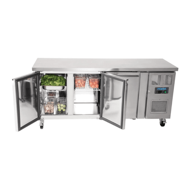European style horizontal three-door refrigerated cabinet