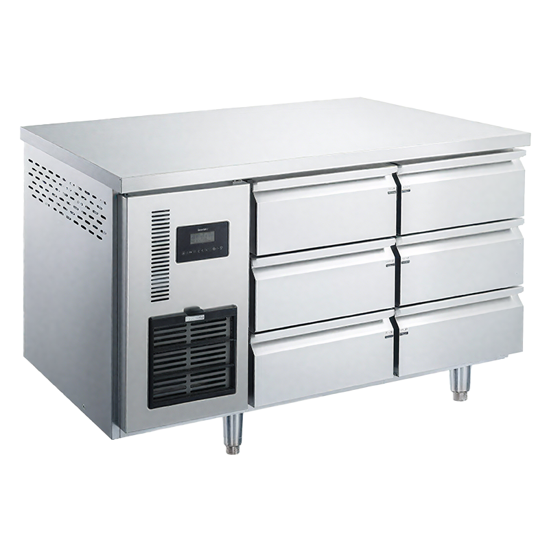Premium 6-Drawer Air-Cooled Refrigerated Workbench
