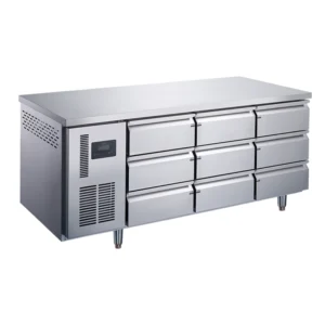 Premium 9-Drawer Air-Cooled Refrigerated Workbench