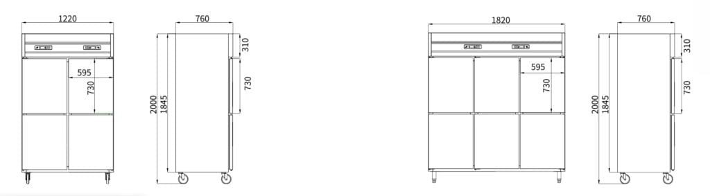 Reach-In Solid Swing 2 DoorAir-Cooled Refrigerators 2 STANDARD SERIES