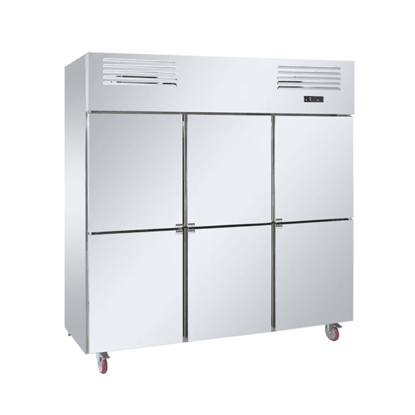 Standard six-door air-cooled refrigerated cabinet