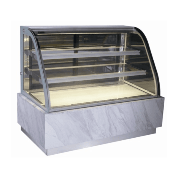 Three-layer double arc cake display cabinet