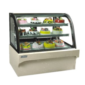 Three-layer single arc cake display cabinet