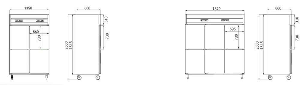 42-Tray Upright Air-Cooled Refrigerators 2 14 - Tray Upright Air - Cooled Dual - Temp Freezers & Refrigerators (2)
