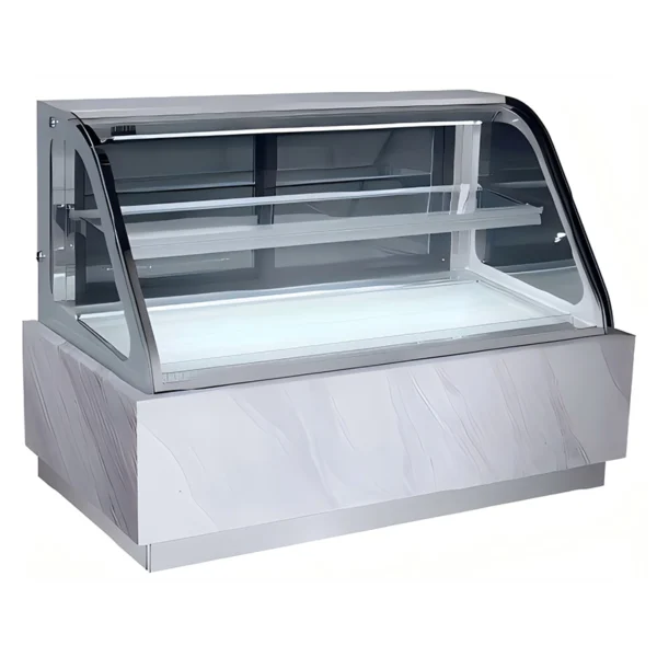 1500MM 3-Tier Dual-Curved Glass Cake Display Refrigerator