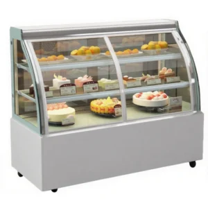 1800MM 3-Tier Single-Curvature Glass Cake Display Refrigerator