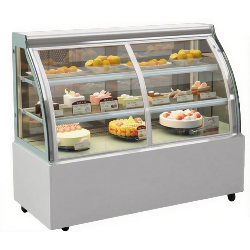 1800MM 3-Tier Single-Curvature Glass Cake Display Refrigerators