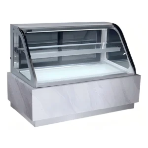 2400MM 2-Tier Dual-Curved Glass Cake Display Refrigerator