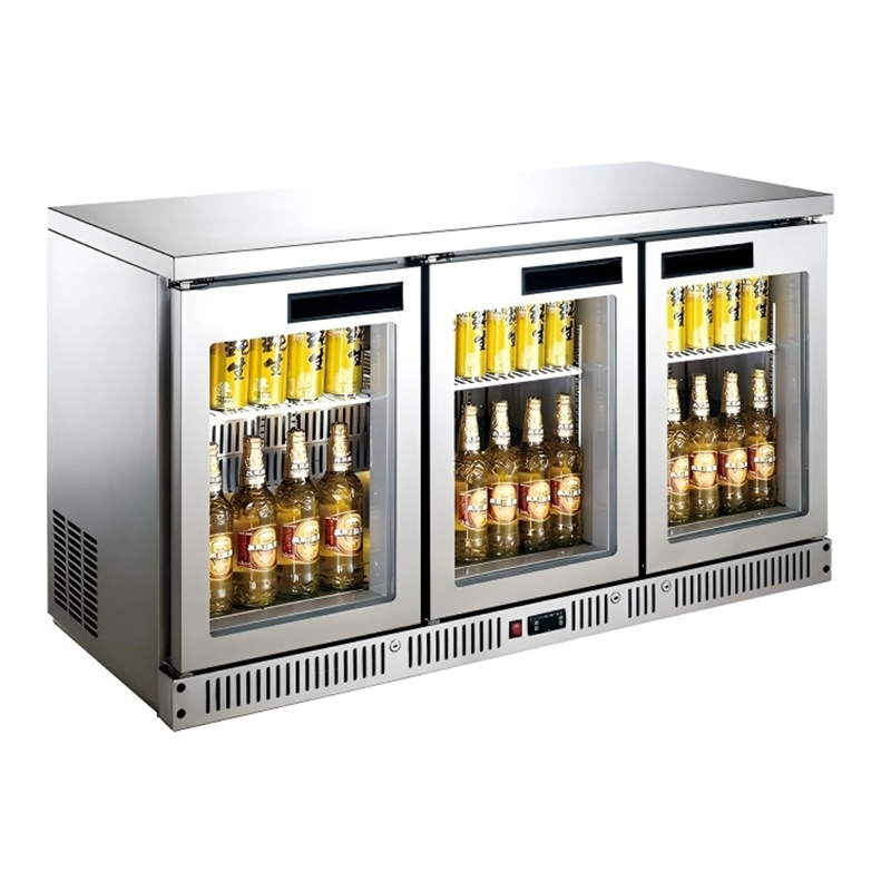 Air-Cooled 3-Door Glass-Door Back Bar Refrigerators