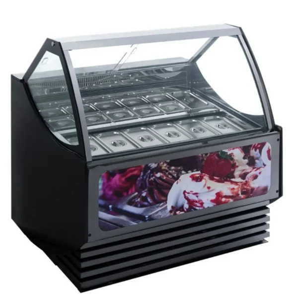 Ice Cream Display showcase with12 - pan Freezers (2)